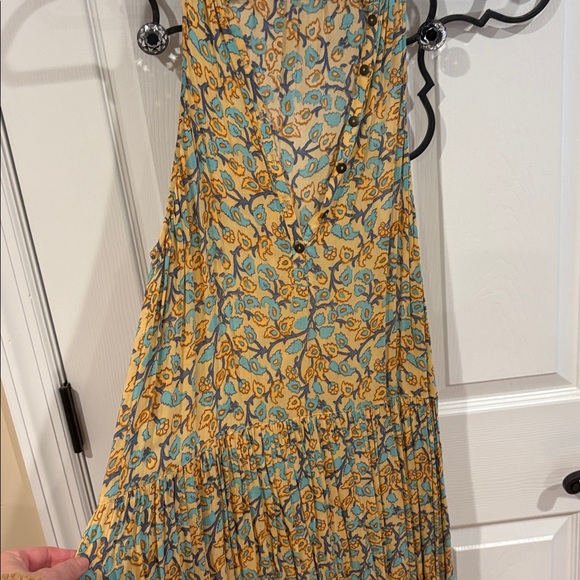 Spell& The Gypsy Floral Maxi Dress with Orange and Blue Pattern - Picture 4 of 6